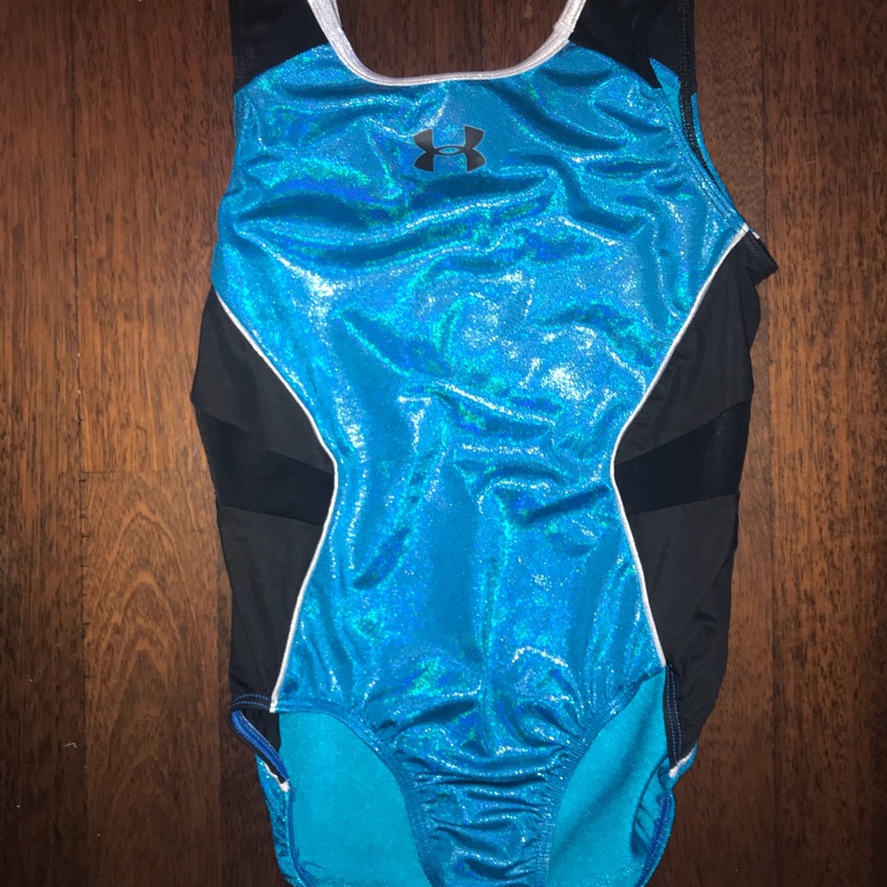 Sparkly blue Under armour leotard